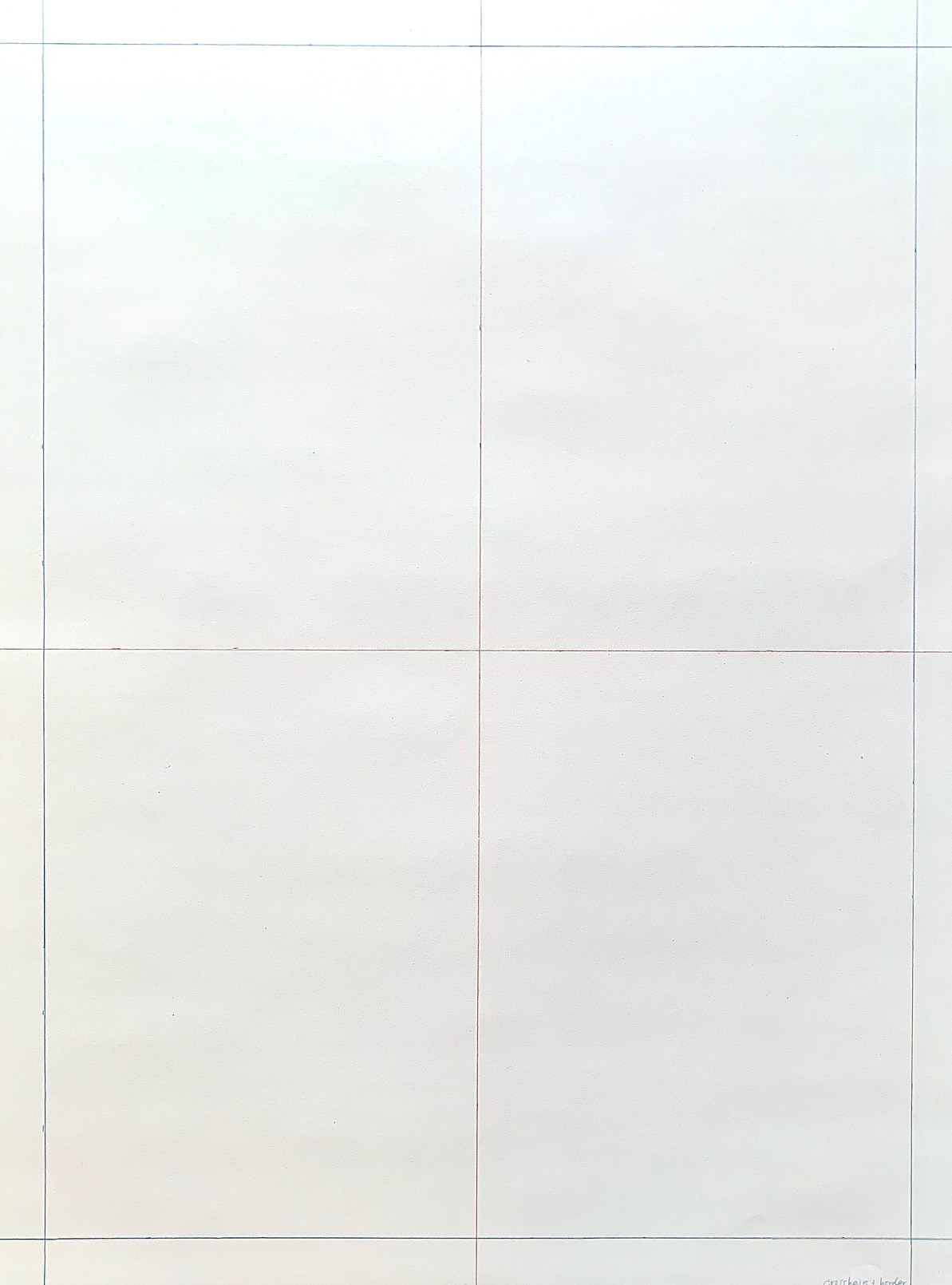 Blank grid with four equal rectangular sections separated by thin lines, arranged in two rows and two columns. No additional content, labels, or markings present within sections.