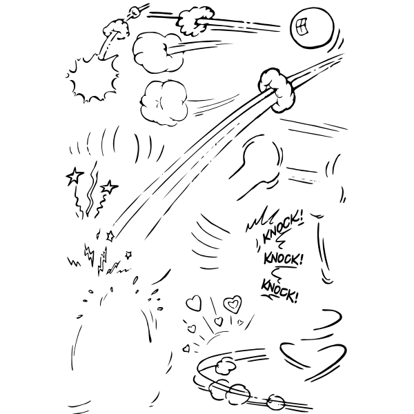 Diagram of active line weight variation with lines creating a variety of curvilinear shapes along with diagonal and curvilinear lines.